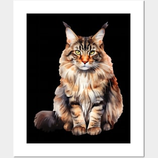 Maine Coon Cat Posters and Art